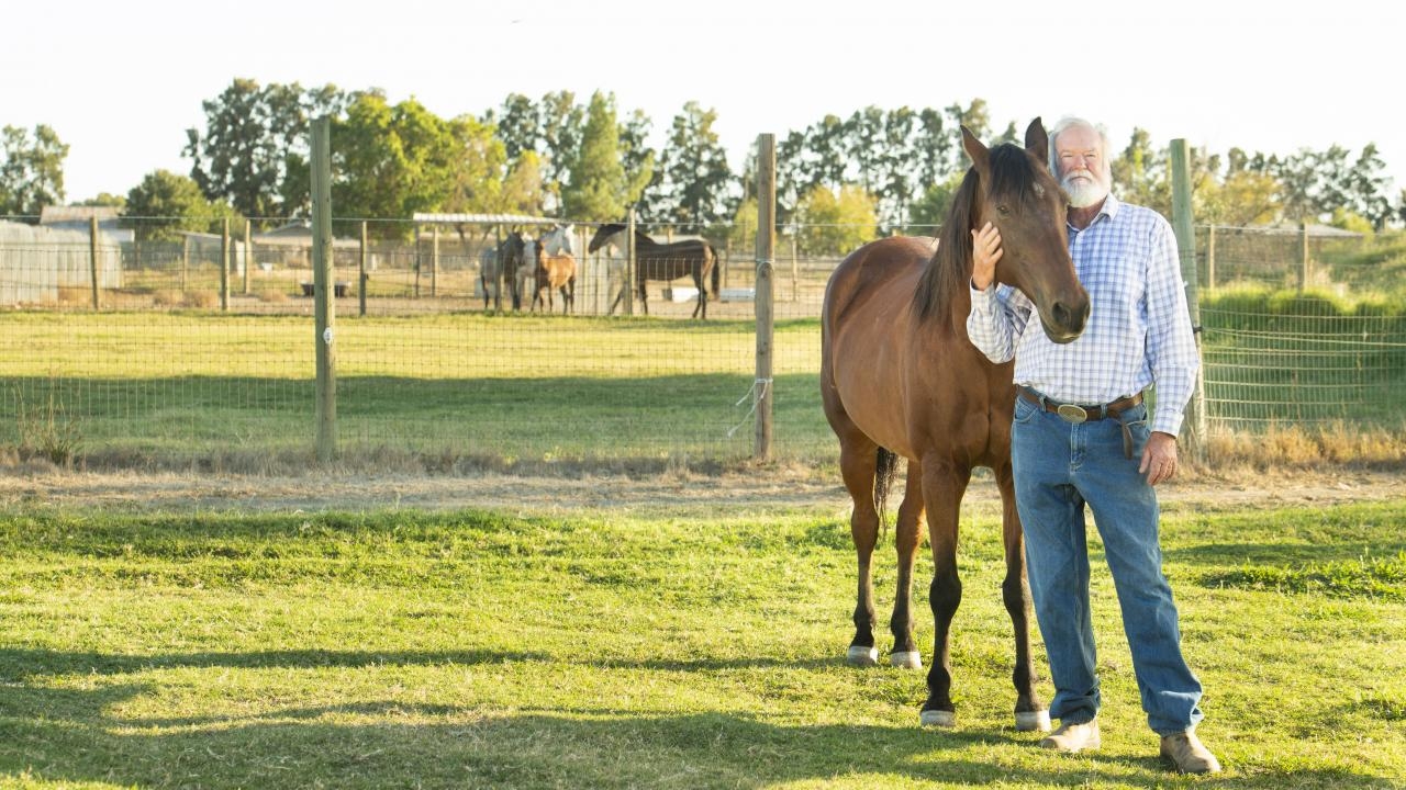 Mark McLean with his horse, Easy