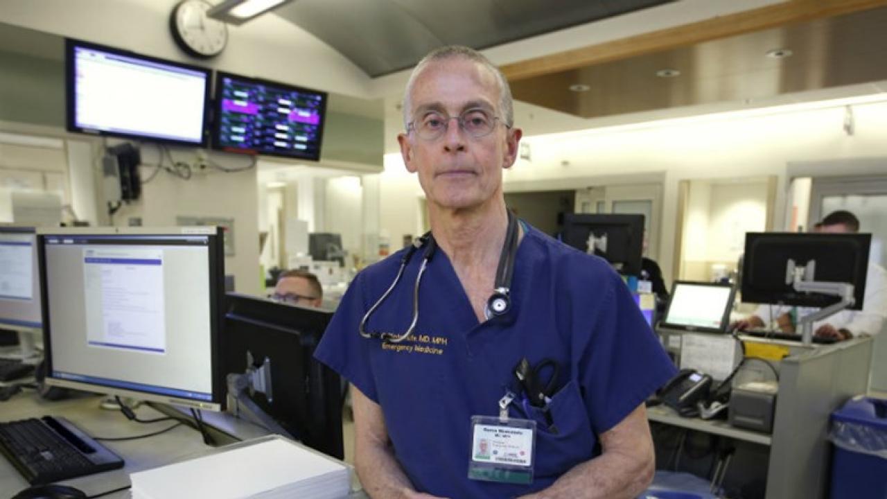 Dr. Garen Wintemute, an emergency room physician at the University of California, Davis, Medical Center, poses for a photo at the hospital in Sacramento, Calif., on Thursday, March 9, 2017. Rich Pedroncelli / AP Photo Garen Wintemute