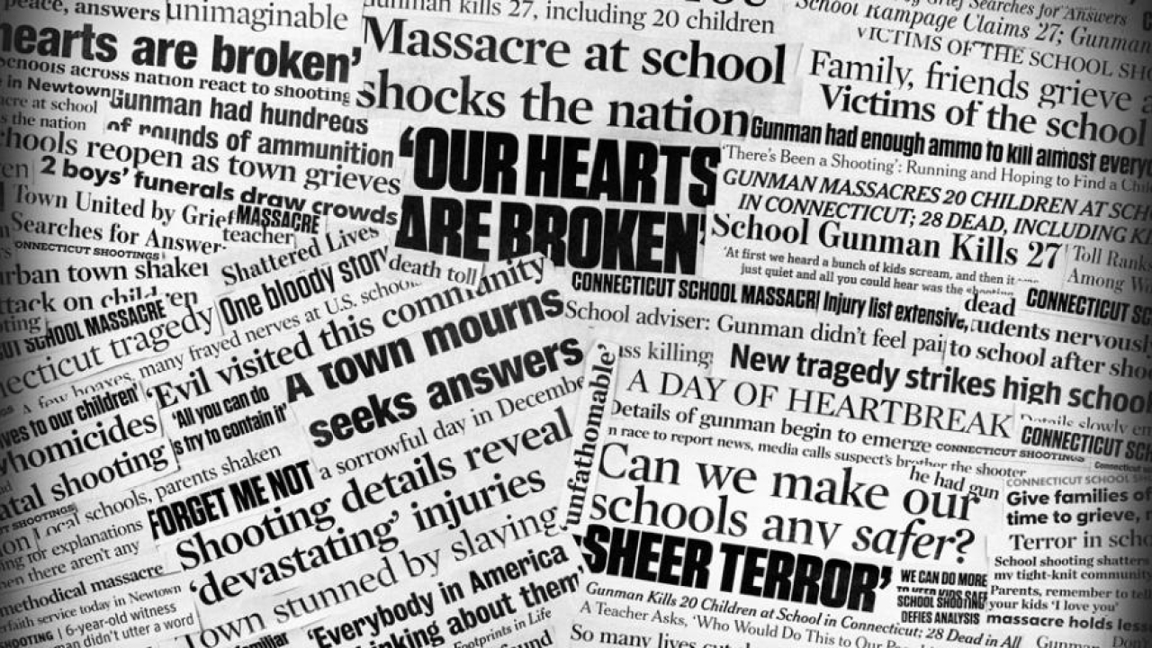 snapshots of headlines from newspapers