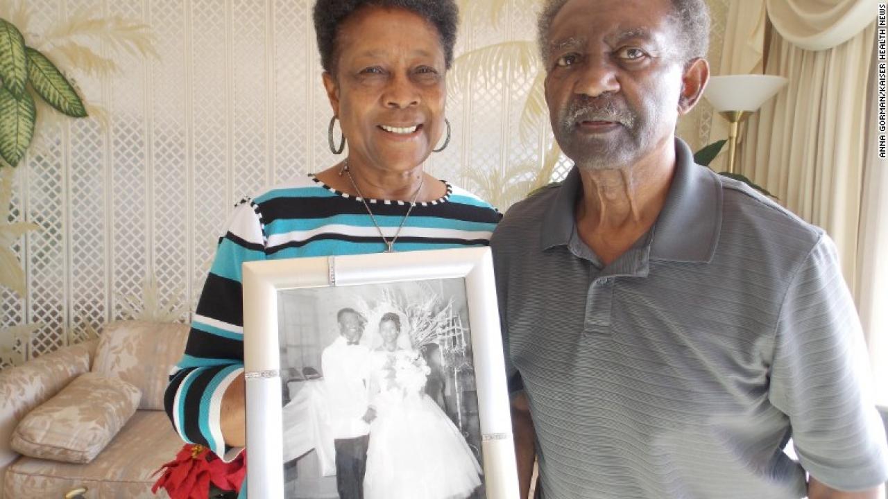 Elderly African American couple.