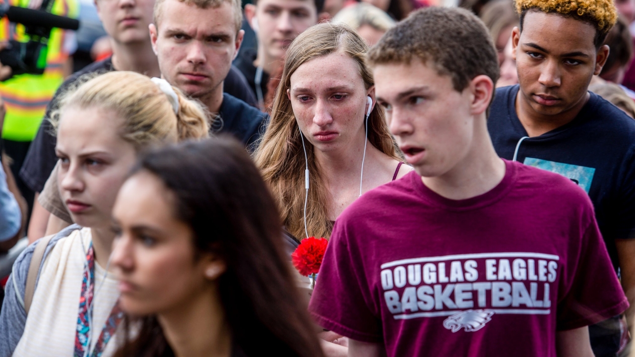 People walking in a crowd