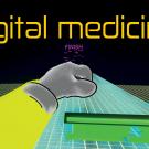 Video game screen capture with words 'digital medicine' across the top